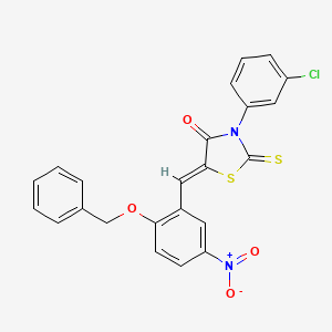 5-[2-(benzyloxy)-5-nitrobenzylidene]-3-(3-chlorophenyl)-2-thioxo-1,3-thiazolidin-4-one