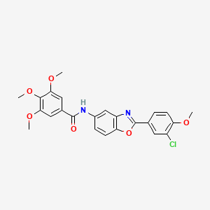 N-[2-(3-chloro-4-methoxyphenyl)-1,3-benzoxazol-5-yl]-3,4,5-trimethoxybenzamide