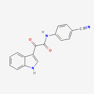 molecular formula C17H11N3O2 B5149736 N-(4-cyanophenyl)-2-(1H-indol-3-yl)-2-oxoacetamide 