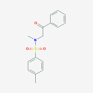 molecular formula C16H17NO3S B514974 N,4-Dimethyl-N-(2-oxo-2-phenylethyl)benzenesulfonamide 