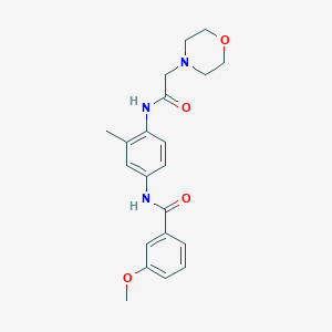 3-methoxy-N-{3-methyl-4-[(4-morpholinylacetyl)amino]phenyl}benzamide