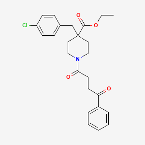 molecular formula C25H28ClNO4 B5149796 ethyl 4-(4-chlorobenzyl)-1-(4-oxo-4-phenylbutanoyl)-4-piperidinecarboxylate 