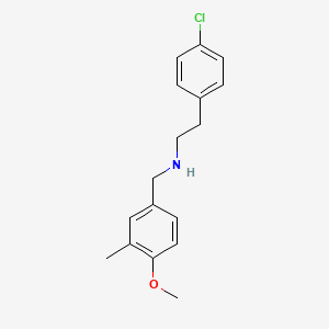 2-(4-chlorophenyl)-N-[(4-methoxy-3-methylphenyl)methyl]ethanamine