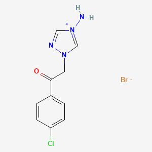 4-amino-1-[2-(4-chlorophenyl)-2-oxoethyl]-1H-1,2,4-triazol-4-ium bromide