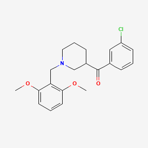molecular formula C21H24ClNO3 B5149847 (3-chlorophenyl)[1-(2,6-dimethoxybenzyl)-3-piperidinyl]methanone 