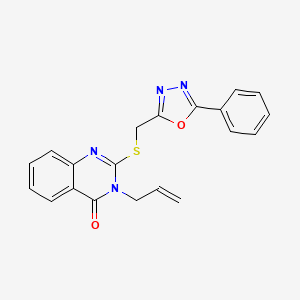 3-allyl-2-{[(5-phenyl-1,3,4-oxadiazol-2-yl)methyl]thio}-4(3H)-quinazolinone