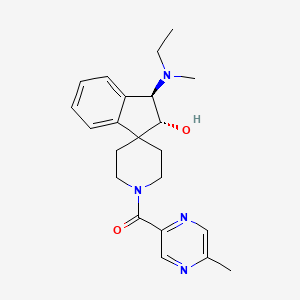 (2R*,3R*)-3-[ethyl(methyl)amino]-1'-[(5-methyl-2-pyrazinyl)carbonyl]-2,3-dihydrospiro[indene-1,4'-piperidin]-2-ol