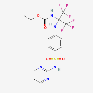 ethyl [2,2,2-trifluoro-1-({4-[(2-pyrimidinylamino)sulfonyl]phenyl}amino)-1-(trifluoromethyl)ethyl]carbamate