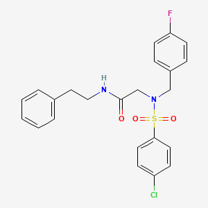 N~2~-[(4-chlorophenyl)sulfonyl]-N~2~-(4-fluorobenzyl)-N~1~-(2-phenylethyl)glycinamide