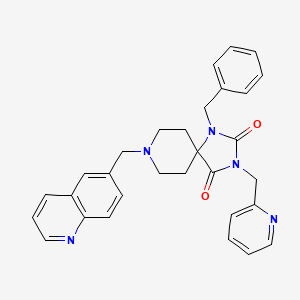 1-benzyl-3-(2-pyridinylmethyl)-8-(6-quinolinylmethyl)-1,3,8-triazaspiro[4.5]decane-2,4-dione