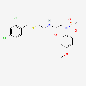 molecular formula C20H24Cl2N2O4S2 B5149899 N~1~-{2-[(2,4-dichlorobenzyl)thio]ethyl}-N~2~-(4-ethoxyphenyl)-N~2~-(methylsulfonyl)glycinamide 