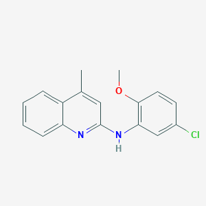 molecular formula C17H15ClN2O B5149912 N-(5-chloro-2-methoxyphenyl)-4-methyl-2-quinolinamine 