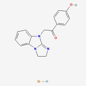 molecular formula C17H16BrN3O2 B5149922 2-(2,3-dihydro-9H-imidazo[1,2-a]benzimidazol-9-yl)-1-(4-hydroxyphenyl)ethanone hydrobromide 