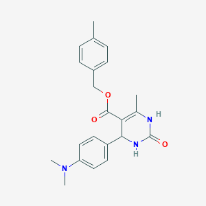 molecular formula C22H25N3O3 B5149926 4-methylbenzyl 4-[4-(dimethylamino)phenyl]-6-methyl-2-oxo-1,2,3,4-tetrahydro-5-pyrimidinecarboxylate 