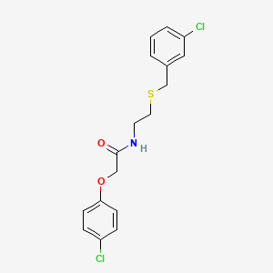 N-{2-[(3-chlorobenzyl)thio]ethyl}-2-(4-chlorophenoxy)acetamide