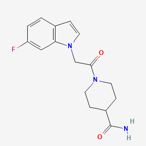 molecular formula C16H18FN3O2 B5149970 1-[(6-fluoro-1H-indol-1-yl)acetyl]-4-piperidinecarboxamide 