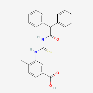 molecular formula C23H20N2O3S B5149983 3-({[(diphenylacetyl)amino]carbonothioyl}amino)-4-methylbenzoic acid CAS No. 433695-07-9