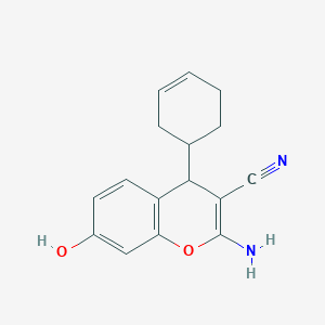 2-amino-4-(3-cyclohexen-1-yl)-7-hydroxy-4H-chromene-3-carbonitrile
