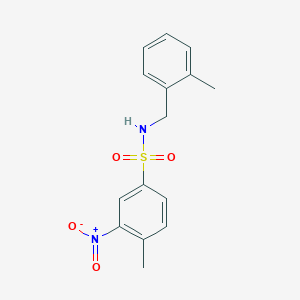 molecular formula C15H16N2O4S B5150012 4-methyl-N-(2-methylbenzyl)-3-nitrobenzenesulfonamide 