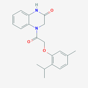 molecular formula C20H22N2O3 B5150037 4-[(2-isopropyl-5-methylphenoxy)acetyl]-3,4-dihydro-2(1H)-quinoxalinone 