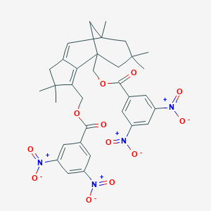 molecular formula C33H34N4O12 B515004 (3-{[(3,5-Dinitrobenzoyl)oxy]methyl}-4,4,8,10,10-pentamethyltricyclo[6.3.1.0~2,6~]dodeca-2,6-dien-1-yl)methyl 3,5-dinitrobenzoate 