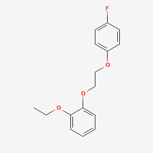 molecular formula C16H17FO3 B5150062 1-ethoxy-2-[2-(4-fluorophenoxy)ethoxy]benzene 