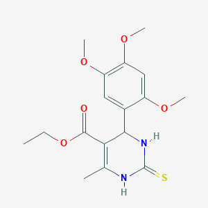 ethyl 6-methyl-2-thioxo-4-(2,4,5-trimethoxyphenyl)-1,2,3,4-tetrahydro-5-pyrimidinecarboxylate