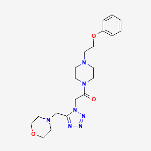 molecular formula C20H29N7O3 B5150130 4-[(1-{2-oxo-2-[4-(2-phenoxyethyl)-1-piperazinyl]ethyl}-1H-tetrazol-5-yl)methyl]morpholine 