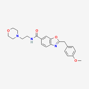 molecular formula C22H25N3O4 B5150137 2-(4-methoxybenzyl)-N-[2-(4-morpholinyl)ethyl]-1,3-benzoxazole-6-carboxamide 