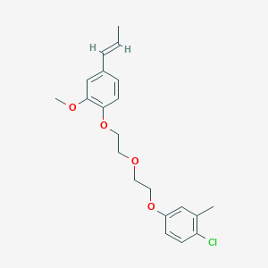 molecular formula C21H25ClO4 B5150152 1-chloro-4-(2-{2-[2-methoxy-4-(1-propen-1-yl)phenoxy]ethoxy}ethoxy)-2-methylbenzene 