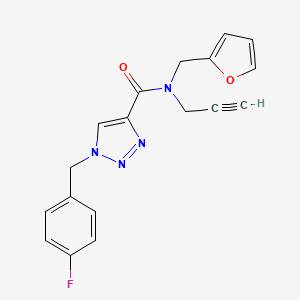 molecular formula C18H15FN4O2 B5150182 1-(4-fluorobenzyl)-N-(2-furylmethyl)-N-2-propyn-1-yl-1H-1,2,3-triazole-4-carboxamide 