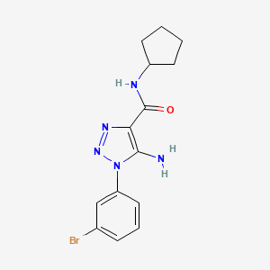 molecular formula C14H16BrN5O B5150204 5-amino-1-(3-bromophenyl)-N-cyclopentyl-1H-1,2,3-triazole-4-carboxamide 