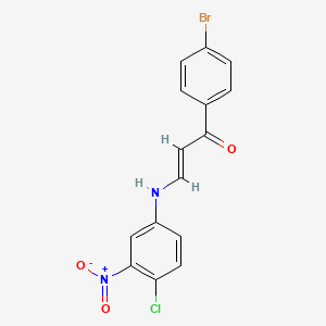 molecular formula C15H10BrClN2O3 B5150232 1-(4-bromophenyl)-3-[(4-chloro-3-nitrophenyl)amino]-2-propen-1-one 