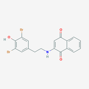 molecular formula C18H13Br2NO3 B515028 2-{[2-(3,5-Dibromo-4-hydroxyphenyl)ethyl]amino}naphthoquinone 