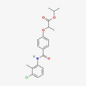 molecular formula C20H22ClNO4 B5150281 isopropyl 2-(4-{[(3-chloro-2-methylphenyl)amino]carbonyl}phenoxy)propanoate 