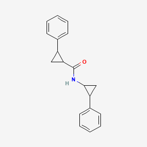 molecular formula C19H19NO B5150289 2-phenyl-N-(2-phenylcyclopropyl)cyclopropanecarboxamide 