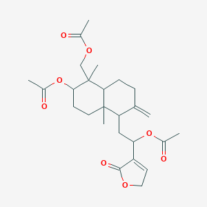 2-{6-(Acetyloxy)-5-[(acetyloxy)methyl]-5,8a-dimethyl-2-methylenedecahydro-1-naphthalenyl}-1-(2-oxo-2,5-dihydro-3-furanyl)ethyl acetate