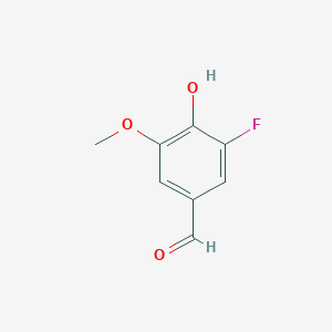 molecular formula C8H7FO3 B051503 3-氟-4-羟基-5-甲氧基苯甲醛 CAS No. 79418-78-3