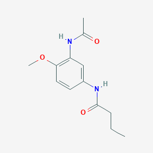 molecular formula C13H18N2O3 B5150315 N-[3-(acetylamino)-4-methoxyphenyl]butanamide 