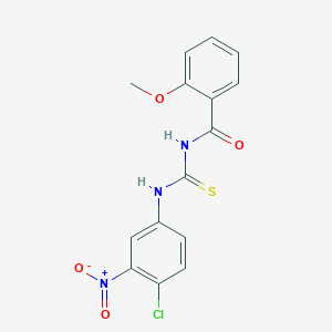 molecular formula C15H12ClN3O4S B5150323 N-{[(4-chloro-3-nitrophenyl)amino]carbonothioyl}-2-methoxybenzamide 