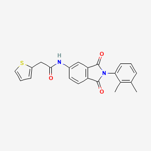 molecular formula C22H18N2O3S B5150332 N-[2-(2,3-dimethylphenyl)-1,3-dioxo-2,3-dihydro-1H-isoindol-5-yl]-2-(2-thienyl)acetamide 