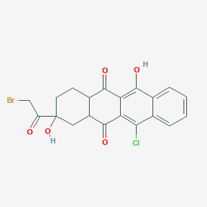 molecular formula C20H16BrClO5 B515034 3-(2-bromoacetyl)-6-chloro-3,11-dihydroxy-2,4,4a,12a-tetrahydro-1H-tetracene-5,12-dione 