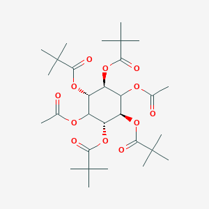 molecular formula C30H48O12 B515035 2,5-Bis(acetyloxy)-3,4,6-tris[(2,2-dimethylpropanoyl)oxy]cyclohexyl pivalate 