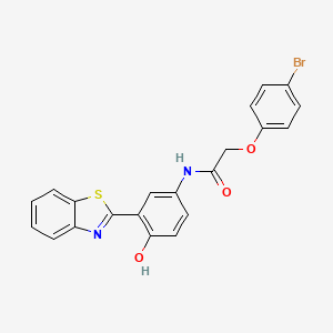 molecular formula C21H15BrN2O3S B5150350 N-[3-(1,3-benzothiazol-2-yl)-4-hydroxyphenyl]-2-(4-bromophenoxy)acetamide 
