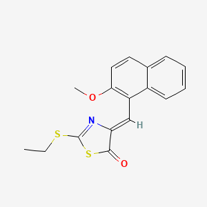 molecular formula C17H15NO2S2 B5150367 2-(ethylthio)-4-[(2-methoxy-1-naphthyl)methylene]-1,3-thiazol-5(4H)-one 