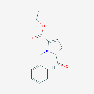 molecular formula C15H15NO3 B515039 ethyl 1-benzyl-5-formyl-1H-pyrrole-2-carboxylate 