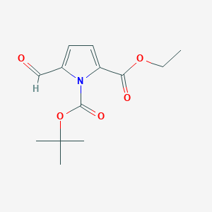 molecular formula C13H17NO5 B515042 1-tert-butyl 2-ethyl 5-formyl-1H-pyrrole-1,2-dicarboxylate CAS No. 105632-52-8