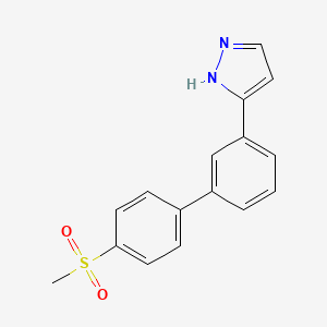 molecular formula C16H14N2O2S B5150429 3-[4'-(methylsulfonyl)-3-biphenylyl]-1H-pyrazole 