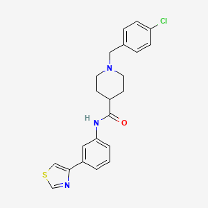 molecular formula C22H22ClN3OS B5150456 1-(4-chlorobenzyl)-N-[3-(1,3-thiazol-4-yl)phenyl]-4-piperidinecarboxamide 