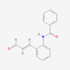molecular formula C16H13NO2 B515047 N-[2-(3-oxoprop-1-enyl)phenyl]benzamide 
